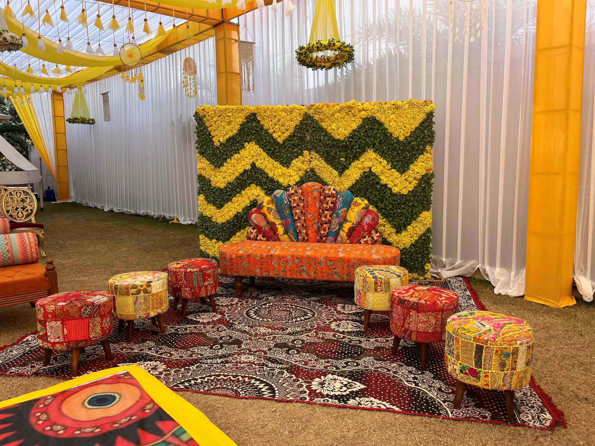 High-End Stage Lighting and Floral Backdrops Jodhpur